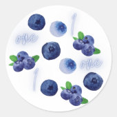 Sticker Rond Berry First | 1er anniversaire | Blueberry | MOTIF (Devant)
