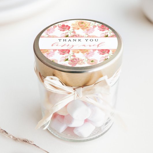 Sticker Rond Berry First Strawberry Merci d'été