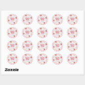 Sticker Rond Berry fraise marguerite 1er anniversaire (Feuille)
