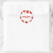 Sticker Rond Berry fraise Premier anniversaire (Sac)