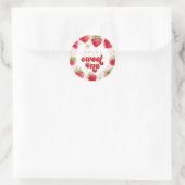 Sticker Rond Berry fraise Premier anniversaire (Sac)