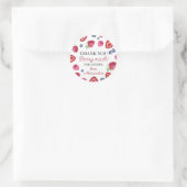 Sticker Rond Berry fraise Premier anniversaire (Sac)