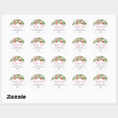 Sticker Rond Berry fraise Sweet Merci d'anniversaire (Feuille)