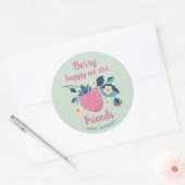 Sticker Rond Berry Happy Strawberry (Enveloppe)