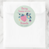 Sticker Rond Berry Happy Strawberry (Sac)