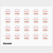Sticker Rond Berry Merci fraise beaucoup (Feuille)