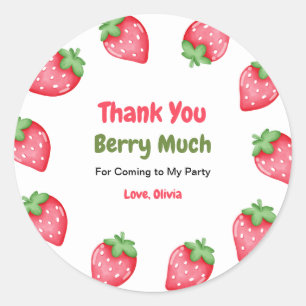 Sticker Rond Berry Premier anniversaire 1er anniversaire Merci