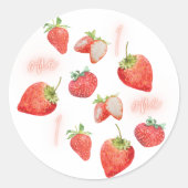 Sticker Rond Berry Premier Anniversaire de enfant | Framboise | (Devant)