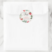 Sticker Rond Berry Premier Floral 1er Anniversaire (Sac)