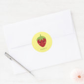 Sticker Rond Berry Special Souriant fraise (Enveloppe)
