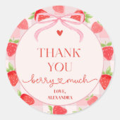 Sticker Rond Berry Strawberry  (Devant)