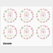 Sticker Rond Berry Strawberry Premier anniversaire (Feuille)