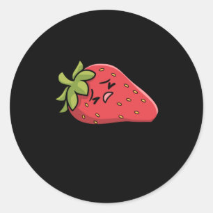 Sticker Rond Berry Stress ! Amusante Santé mentale Starwberry S