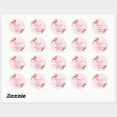 Sticker Rond Berry Sweet Baby shower (Feuille)