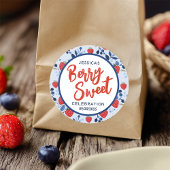 Sticker Rond Berry Sweet Baby shower
