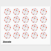Sticker Rond Berry Sweet Baby shower (Feuille)