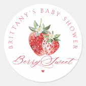 Sticker Rond Berry Sweet Baby shower (Devant)