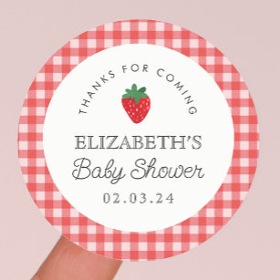 Sticker Rond Berry Sweet Baby shower pique-nique