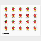 Sticker Rond Berry Sweet Funny Pun aux fraises (Feuille)
