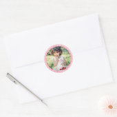 Sticker Rond Berry Sweet Strawberry 1er fête d'anniversaire (Enveloppe)