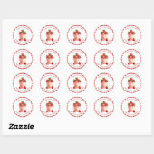 Sticker Rond Berry Sweet Strawberry Party (Feuille)