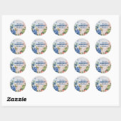 Sticker Rond Berry Sweet Wild Berries Baby shower (Feuille)