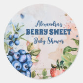 Sticker Rond Berry Sweet Wild Berries Baby shower (Devant)