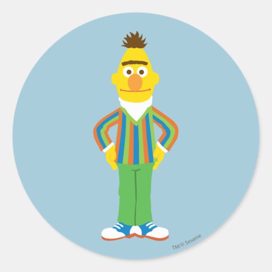 Sticker Rond Bert debout (Devant)