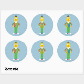 Sticker Rond Bert debout (Feuille)