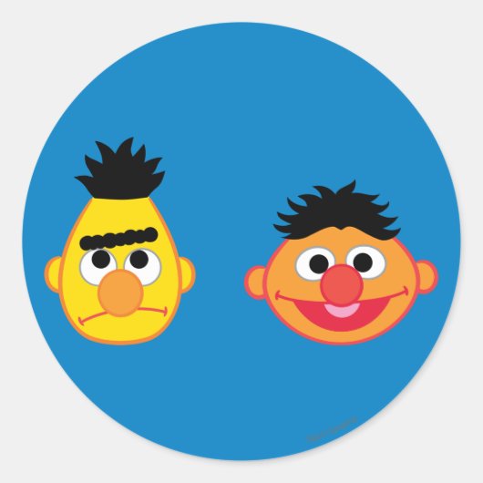Sticker Rond Bert & Ernie Emojis (Devant)