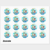 Sticker Rond Bert et Ernie Balloons d'anniversaire (Feuille)