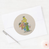 Sticker Rond Bert et Ernie Style Classique (Enveloppe)