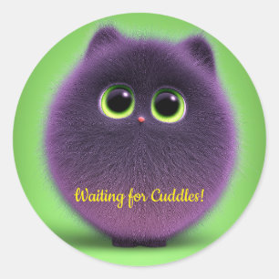 Sticker Rond Bert Sootkins, un chat magique