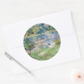 Sticker Rond Berthe Morisot - Fille en bateau avec oie (Enveloppe)