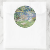 Sticker Rond Berthe Morisot - Fille en bateau avec oie (Sac)