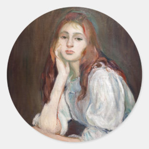 Sticker Rond Berthe Morisot - Julie rêvant