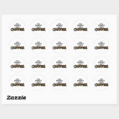 Sticker Rond Besoin de café - Mineur (Feuille)