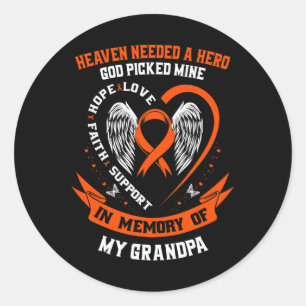Sticker Rond Besoin D'Un Héros Que Dieu A Choisi Mon Mémor De G
