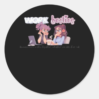 Sticker Rond Besoins De Travail En Elle Ensemble Classique