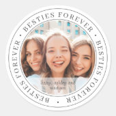 Sticker Rond Besoins pour toujours BFF simple moderne photo per (Devant)