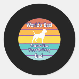 Sticker Rond Best Alapaha Blue Blood Buldog Papa