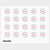Sticker Rond Best Buddy (Feuille)