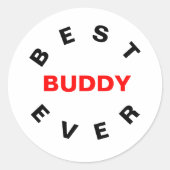Sticker Rond Best Buddy (Devant)