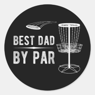 Sticker Rond Best Dad By Par Disc Golf _2 