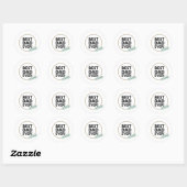 Sticker Rond Best Dad Ever, conception de texte approuvée (Feuille)