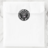 Sticker Rond Best Friend Black Lab (Sac)