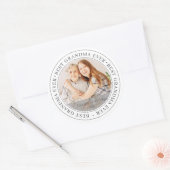 Sticker Rond Best Grandma Ever Modern Classic (Enveloppe)