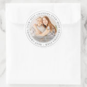 Sticker Rond Best Grandma Ever Modern Classic (Sac)