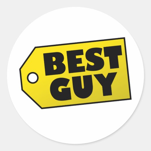 Sticker Rond Best Guy (Devant)