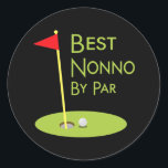 Sticker Rond Best Nonno By Par Golfing Design For Nonno Golfer<br><div class="desc">Meilleur nonno By Par Golfing Design For Nonno Golfer Grandpa Poison. Parfait pour papa,  maman,  papa,  men,  women,  friend et family members on Thanksgiving Day,  Christmas Day,  Mothers Day,  Fathers Day,  4th of July,  1776 Independent Day,  Vétérans Day,  Halloween Day,  Patrick's Day</div>